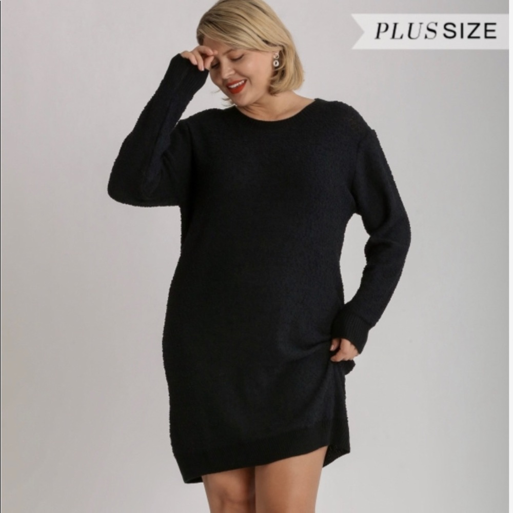 🌟SALE💥Umgee Plus - Black Sweater Dress